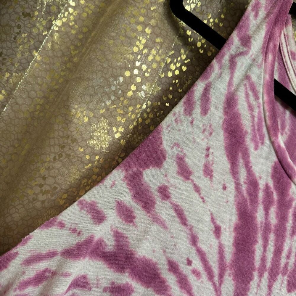 PINK Victorias Secret Pink Tie Dye Stretchy Muscle Tank Top XS - Picture 3 of 5